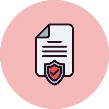 Sigorta simgesi vektör resimleme arkaplanı 