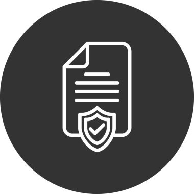 Sigorta simgesi vektör resimleme arkaplanı 