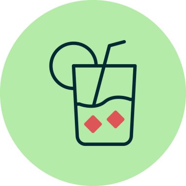 Limonata simge vektör resimleme arkaplanı 