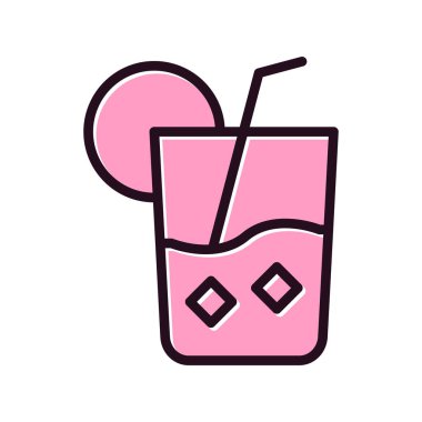 Limonata simge vektör resimleme arkaplanı 