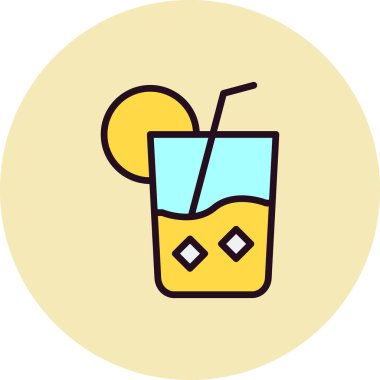 Limonata simge vektör resimleme arkaplanı 