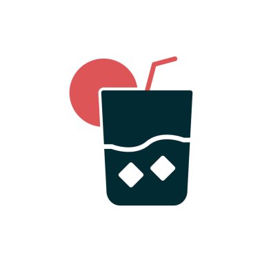 Limonata simge vektör resimleme arkaplanı 