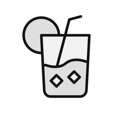 Limonata simge vektör resimleme arkaplanı 