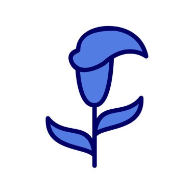 Lily çiçek ikonu vektör illüstrasyonu