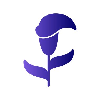 Lily çiçek ikonu vektör illüstrasyonu