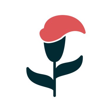 Lily çiçek ikonu vektör illüstrasyonu