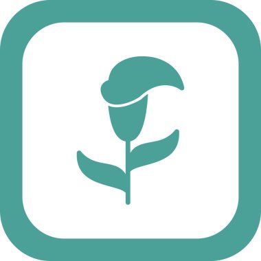 Lily çiçek ikonu vektör illüstrasyonu