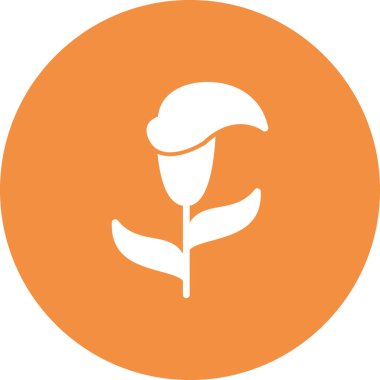 Lily çiçek ikonu vektör illüstrasyonu