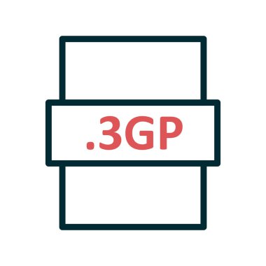 dosya biçimi simgesi, vektör illüstrasyonu