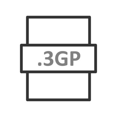 dosya biçimi simgesi, vektör illüstrasyonu