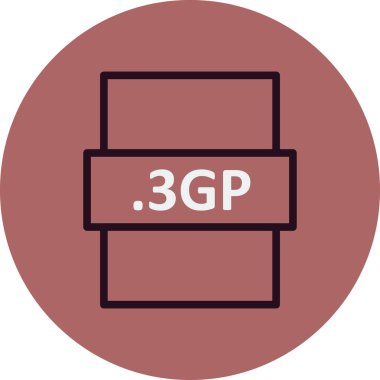 dosya biçimi simgesi, vektör illüstrasyonu