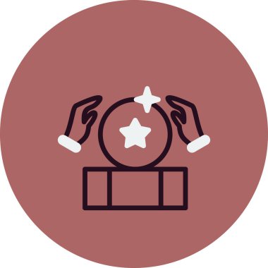  Sihirli Top simgesi vektör resimleme arkaplanı 