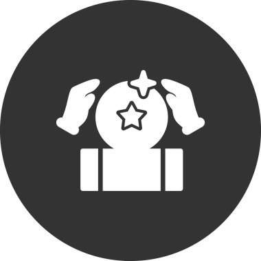  Sihirli Top simgesi vektör resimleme arkaplanı 