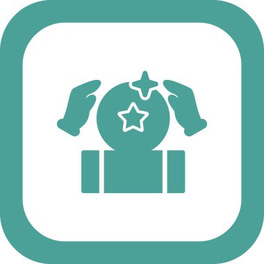  Sihirli Top simgesi vektör resimleme arkaplanı 