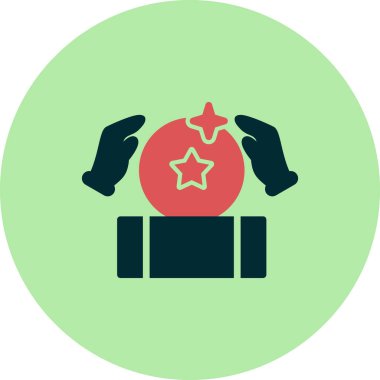  Sihirli Top simgesi vektör resimleme arkaplanı 