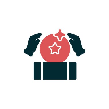  Sihirli Top simgesi vektör resimleme arkaplanı 