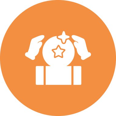  Sihirli Top simgesi vektör resimleme arkaplanı 