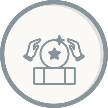  Sihirli Top simgesi vektör resimleme arkaplanı 