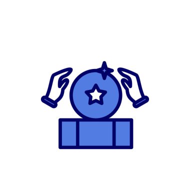  Sihirli Top simgesi vektör resimleme arkaplanı 