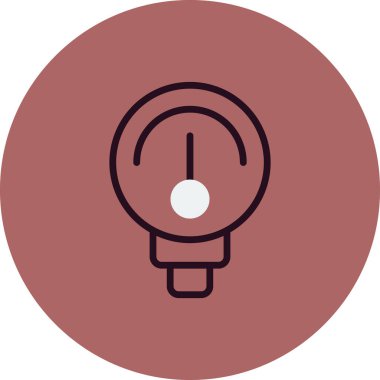 Bir manometre simgesinin vektör illüstrasyonu