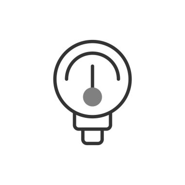 Bir manometre simgesinin vektör illüstrasyonu