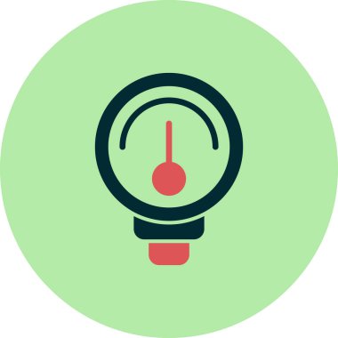 Bir manometre simgesinin vektör illüstrasyonu