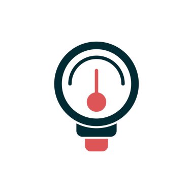 Bir manometre simgesinin vektör illüstrasyonu