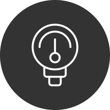 Bir manometre simgesinin vektör illüstrasyonu