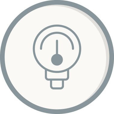 Bir manometre simgesinin vektör illüstrasyonu