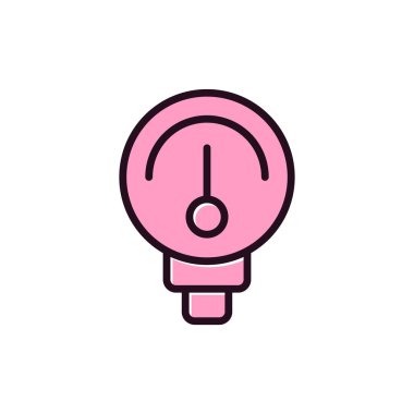 Bir manometre simgesinin vektör illüstrasyonu