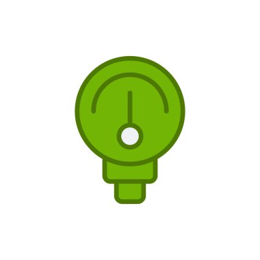 Bir manometre simgesinin vektör illüstrasyonu