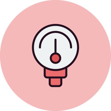 Bir manometre simgesinin vektör illüstrasyonu