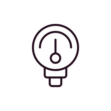 Bir manometre simgesinin vektör illüstrasyonu