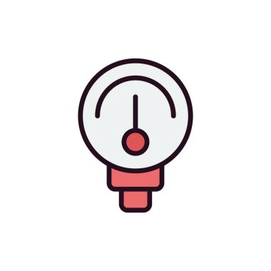 Bir manometre simgesinin vektör illüstrasyonu