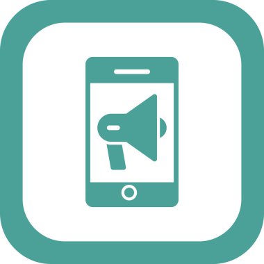 Mobil pazarlama simgesi, vektör illüstrasyonu