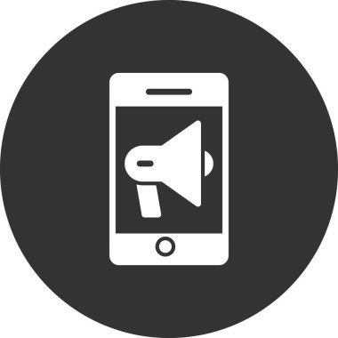 Mobil pazarlama simgesi, vektör illüstrasyonu