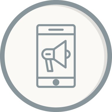 Mobil pazarlama simgesi, vektör illüstrasyonu