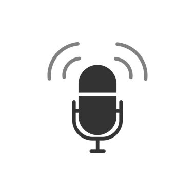mikrofon simgesi vektör resimleme arkaplanı 