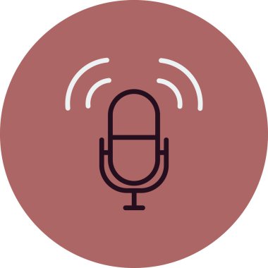 mikrofon simgesi vektör resimleme arkaplanı 