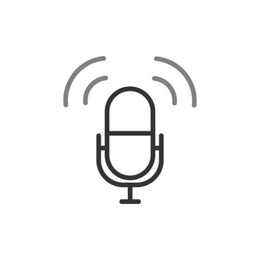 mikrofon simgesi vektör resimleme arkaplanı 