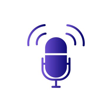 mikrofon simgesi vektör resimleme arkaplanı 