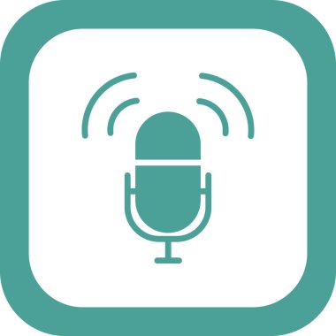 mikrofon simgesi vektör resimleme arkaplanı 