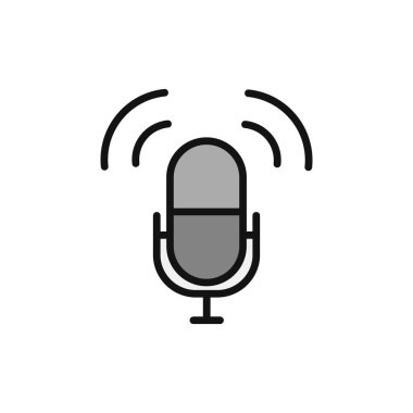 mikrofon simgesi vektör resimleme arkaplanı 