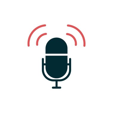 mikrofon simgesi vektör resimleme arkaplanı 