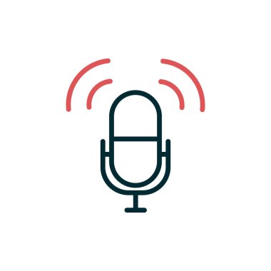 mikrofon simgesi vektör resimleme arkaplanı 