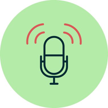 mikrofon simgesi vektör resimleme arkaplanı 