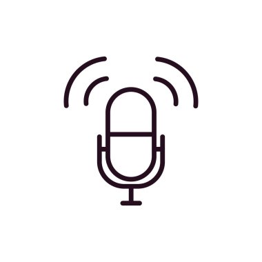 mikrofon simgesi vektör resimleme arkaplanı 