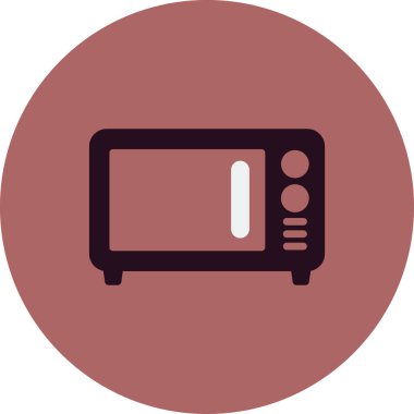 Mikrodalga ikon vektör resimleme arkaplanı 