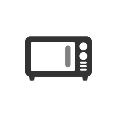 Mikrodalga ikon vektör resimleme arkaplanı 