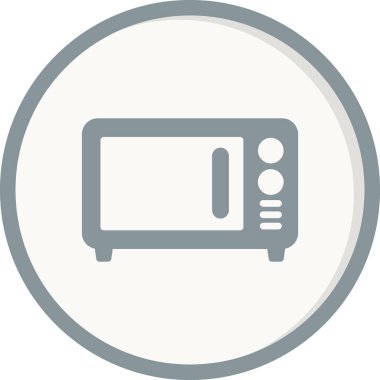 Mikrodalga ikon vektör resimleme arkaplanı 